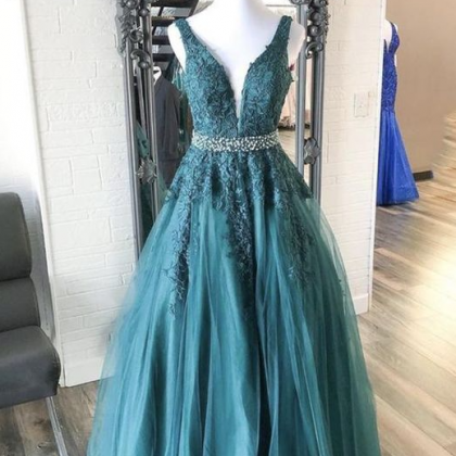 A line tulle Long Prom Dresses Party Evening Gowns     fg3099