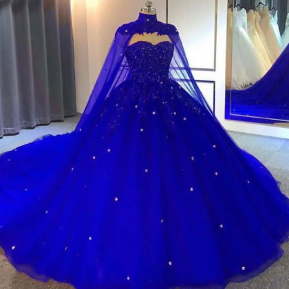 Royal Blue Ball Gown Evening Dress Prom Dress