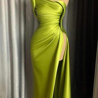Lemon Green Prom Dresses Evening Gowns