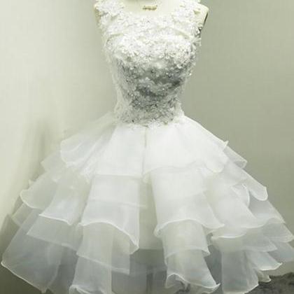 Hot Selling Strapless Knee-Length Lavender Organza Homecoming Dresses With Beading Sash Pockets, Short Lace Prom Dresses main image 0