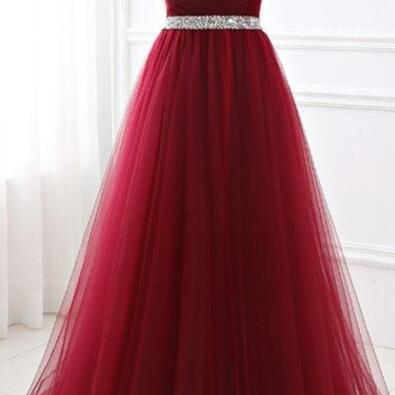 Sweetheart A-line Long Evening Prom Dresses