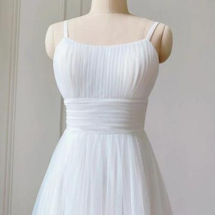 Simple tulle short prom dress