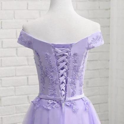 Cute Lilac Prom Dresses With Lace
