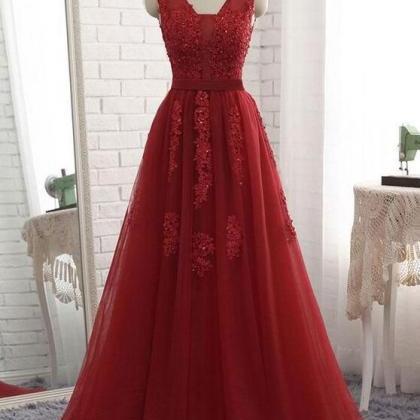 Red A-line Party Dress