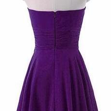 Pretty Purple Short Halter Party Dress