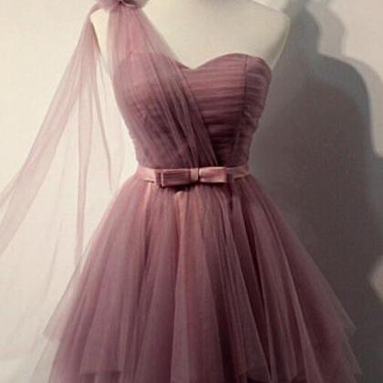 Charming Pink Tulle Homecoming Dress
