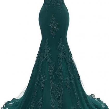 Dark Green Mermaid Velvet Off Shoulder Party Dress, Dark Green Prom Dress