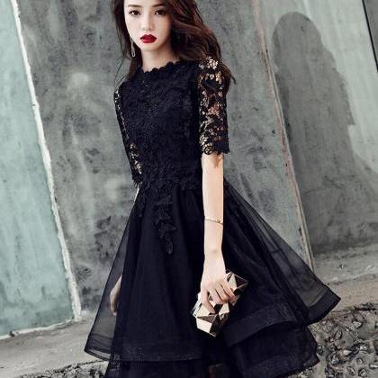 Sexy Straps Black A Line Short Homecoming Dress Birthday Outfit Y7621 main image 1