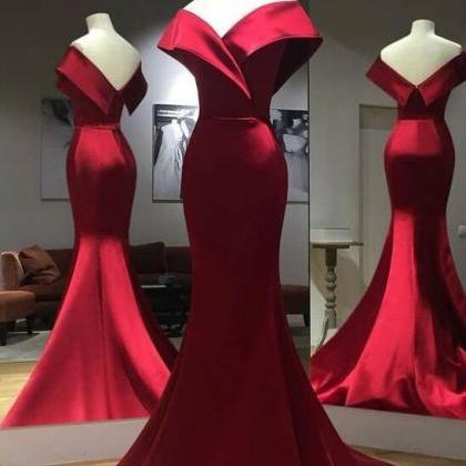 A Line Satin Red Sleeveless Prom Dress LBQ1076 main image 0