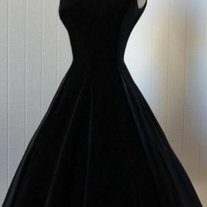 A Line Black Short Homecoming Dress