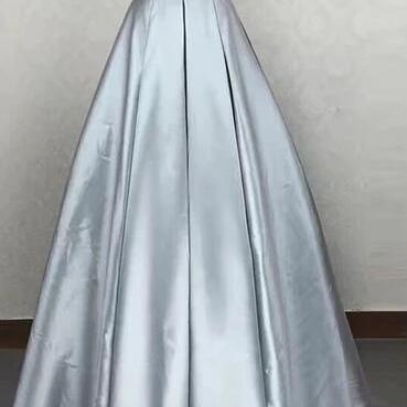 Strapless Satin Party Formal Gown