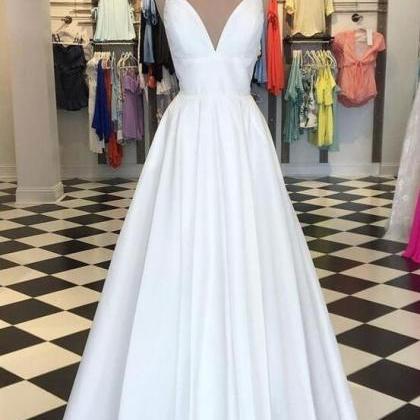 Sexy Satin Prom Dresses with Spaghetti Strap, Crossed Pleated Bodice, Ruffled Bottom - FD3743