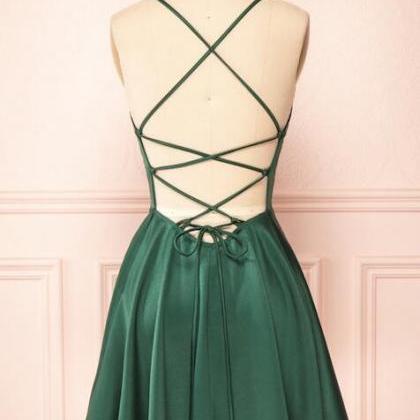 Elegantes Short Prom Dresses, Green Party Dresses