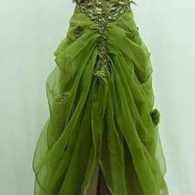 Sexy Lace Green Evening Dress,fashion Prom Dress