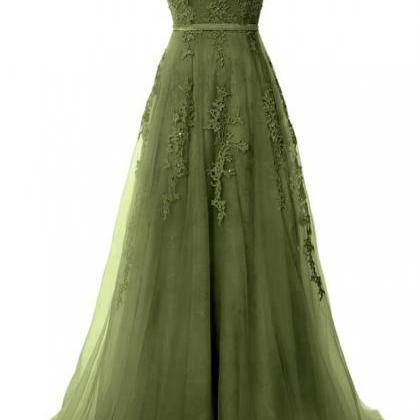 A-Line Boat Neck Beaded Prom Party Dress WU1511