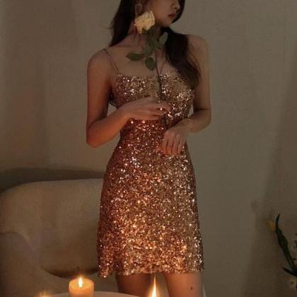 Rose Gold Formal Dresses, Sexy Formal Dress,..