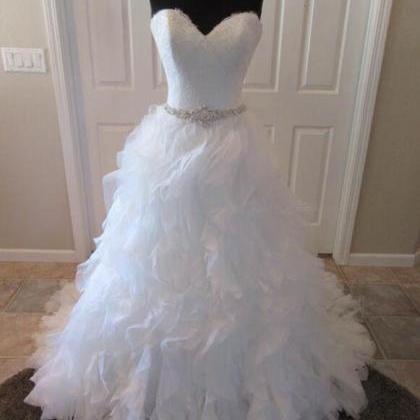 Elegant Organza Wedding Gown,princess Wedding..