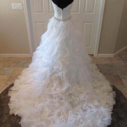 Elegant Organza Wedding Gown,princess Wedding..