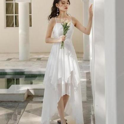 Simple Chiffon High Low Chic Party Dress