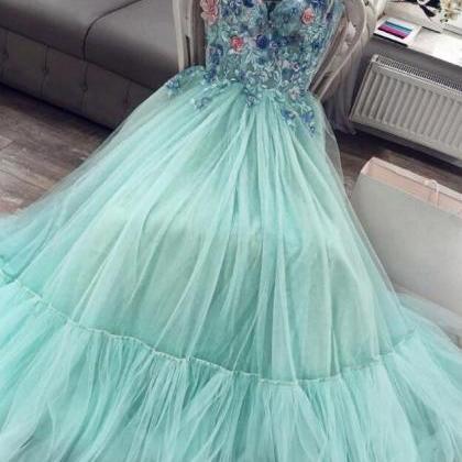 Green Taffeta Sweetheart Long Prom Dress Party Dress, Green Vintage Style Formal Dress