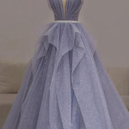 Floor Length Purple Formal Prom Dresses