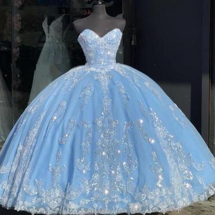 Sweetheart Princess Ball Gown Quinceanera Dresses..