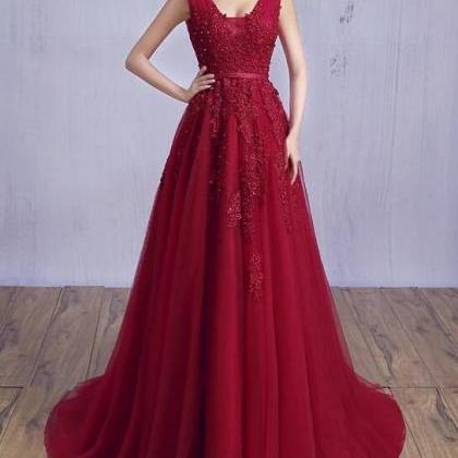 Beautiful Mermaid Wine Red Prom Dresses