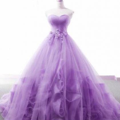 Princess Style Sweetheart Tulle Ball Gown Formal..