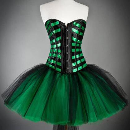 Cute Black And Emerald Green Homecoming Dress