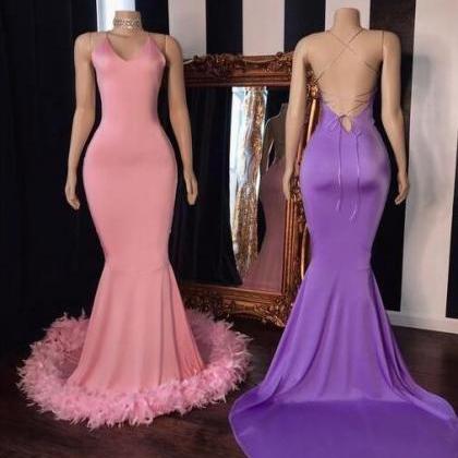 Mermaid Backless Evening Dresses, Formal Gown