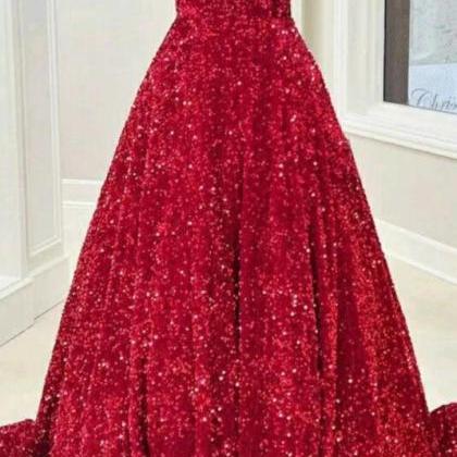 A line red square neck dress sexy party dress Homecoming Dress