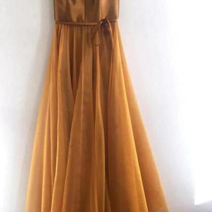 A-Line Spaghetti Straps Sequins Long Evening Prom Dress