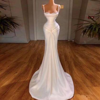 Plus Size Metallic Long Spaghetti Straps Jumpsuit Simple Evening Dresses with Beadings main image 1