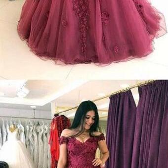 Elegant prom dress,Burgundy Prom dress,A Line Prom Dess,Cheap Prom Dress,off the shoulder quinceanera dress,sweet 16 dress,sweet 15 dress