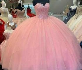Ball Gown Sweetheart Lace Up Shimmering Prom Dresses LBQ2266 main image 1