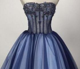 Lovely Ball Gown Yellow Strapless Tulle Lace Tea Length Homecoming Dress 18th Birthday Outfits