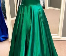 Floor Length Green Sexy Prom Dresses