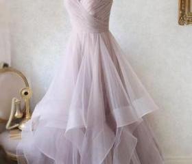 Long Sleeve Midi Tulle A - Line Regular Prom Dress ons000-89