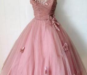 Tulle Ruffles Tea Length Dresses SYH37 main image 1