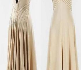 Pretty A-Line V Neck Sleeveless Zipper Up Tea-Length Prom Dress