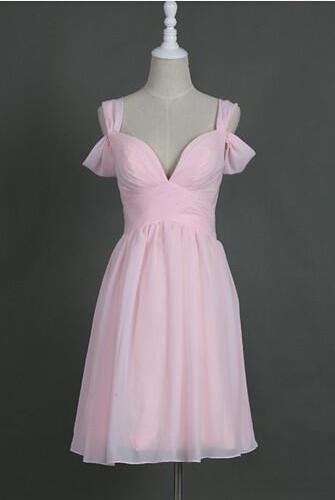 Elegant A-line Sweetheart Short Chiffon Bridemsaid Dress, Bridesmaid ...