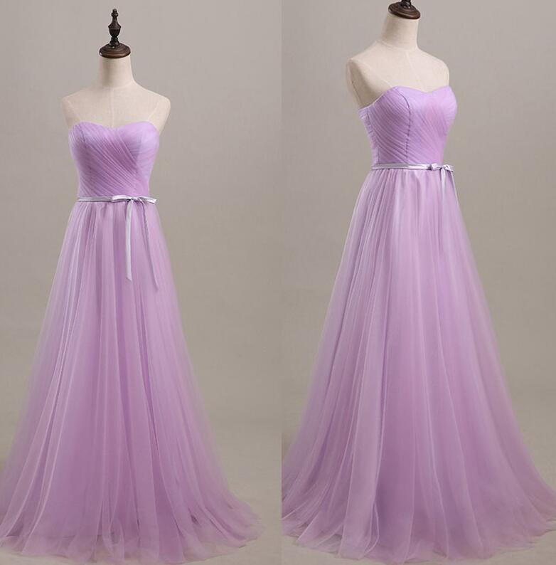 Sweetheart Tulle Long Prom Dresses,bridemsaid Dress,evening Dress, Prom Gowns, Formal Women Dress,prom Dress