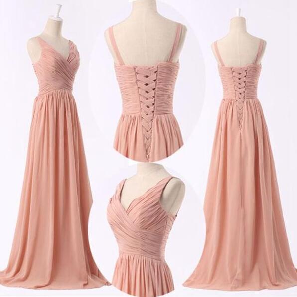 Bridesmaid Dresses,peach Plus Size Bridesmaid Dresses,peach Pink Simple Prom Dress