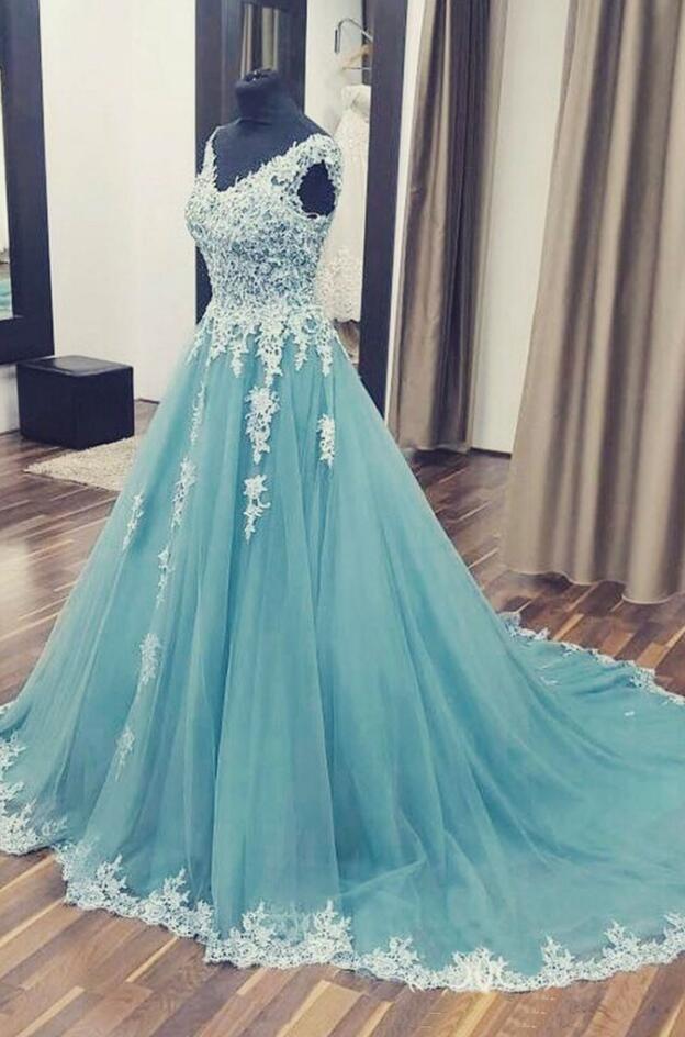 Elgent Unique A Line Prom Dress, V Neck Prom Dress,appliques Prom Dress,long Prom Gown,formal Party Dress,charming Prom Dresses