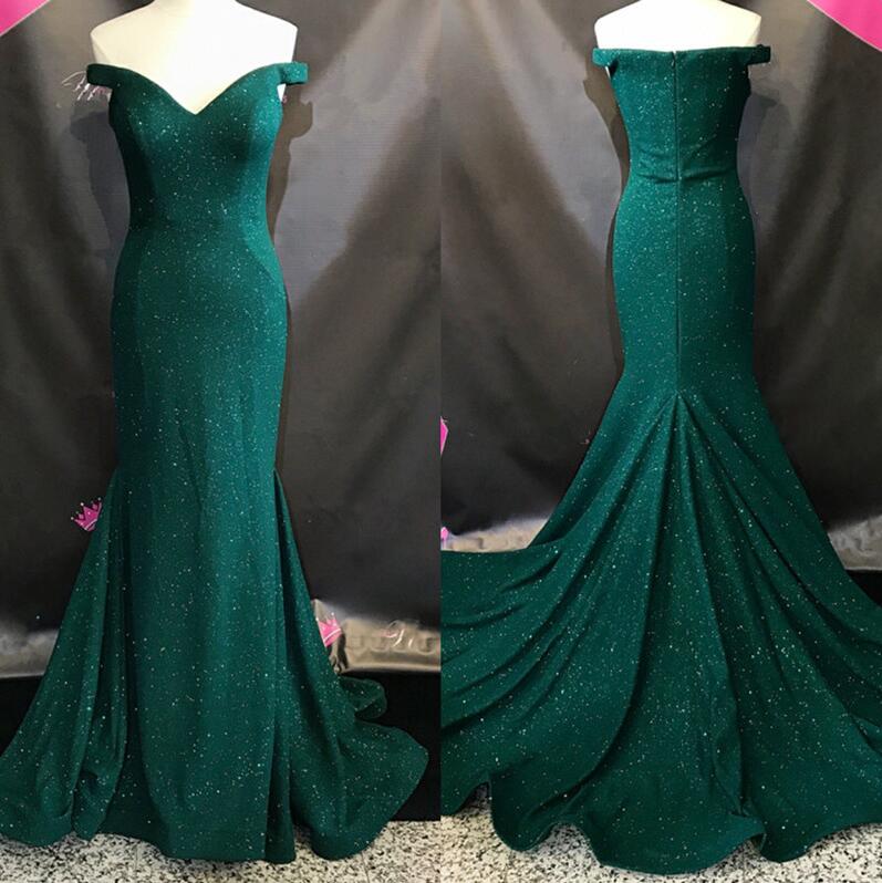 Sexy Emerald Green Prom/evening Dresses,mermaid Prom Dress,sequins ...