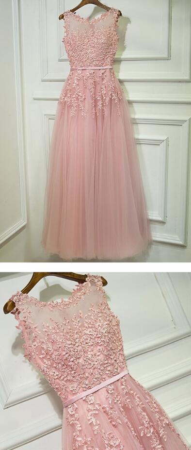 Sleeveless Prom Dress,sexy Long Prom Dress,pink Prom Dress,floor Length Prom Dress,elegant Homecoming Dresses