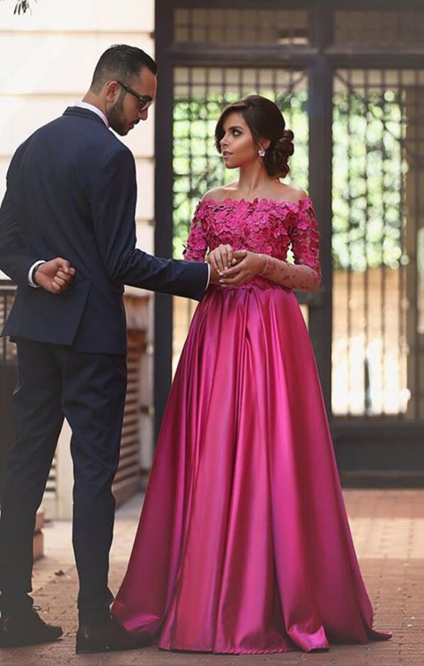 fuchsia formal dress