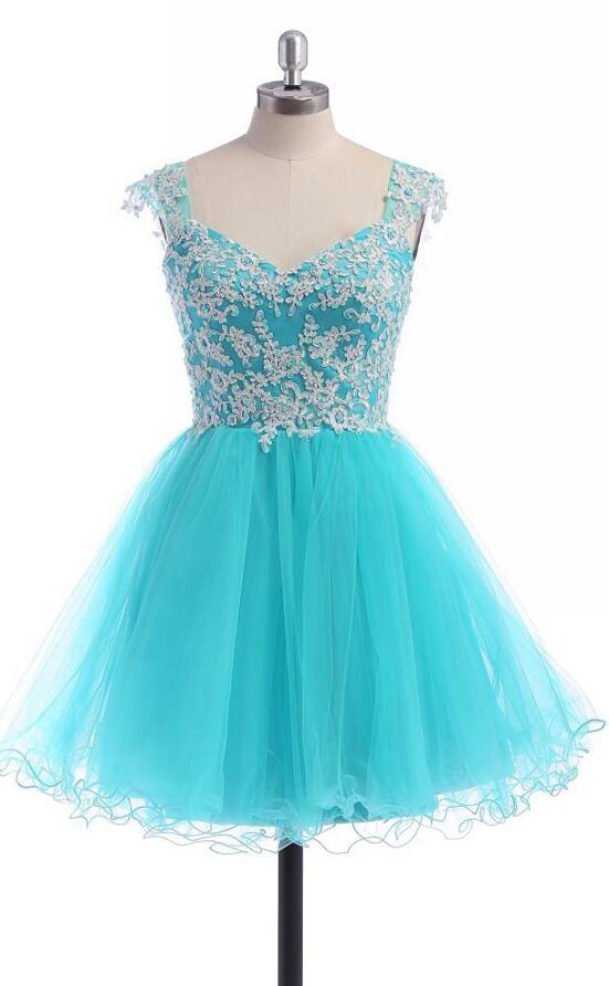Gorgeous Baby Blue Lace Homecoming Dress, Prom Dress,graduation Dress, Homecoming Dress, Party Dress,short Homecoming Dress,short Prom