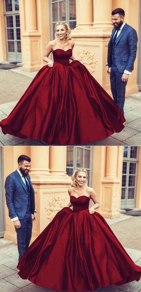 maroon wedding gowns