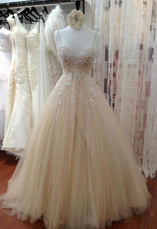 Champagne Prom Dress,sweetheart Neck Prom Dress, Prom Dress,tulle Lace Prom Dress, Evening Dress, Formal Dress,prom Gowns 2018